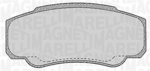 Bremsbelagsatz, Scheibenbremse Hinterachse Magneti Marelli 363916060188 von Magneti Marelli