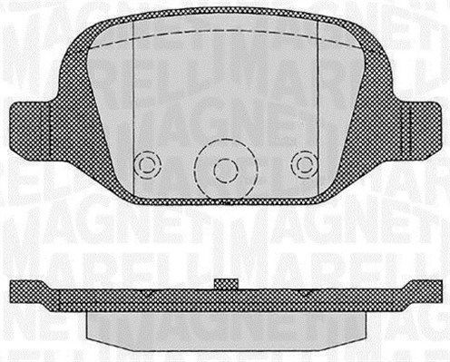 Bremsbelagsatz, Scheibenbremse Hinterachse Magneti Marelli 363916060216 von Magneti Marelli