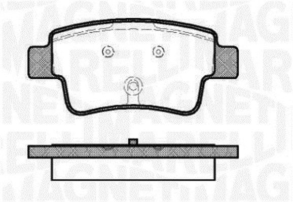 Bremsbelagsatz, Scheibenbremse Hinterachse Magneti Marelli 363916060230 von Magneti Marelli