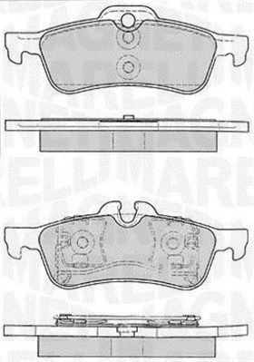 Bremsbelagsatz, Scheibenbremse Hinterachse Magneti Marelli 363916060331 von Magneti Marelli