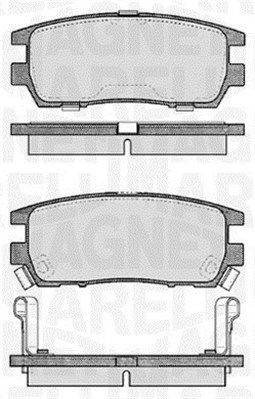 Bremsbelagsatz, Scheibenbremse Hinterachse Magneti Marelli 363916060341 von Magneti Marelli