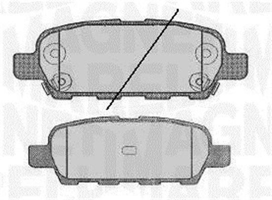 Bremsbelagsatz, Scheibenbremse Hinterachse Magneti Marelli 363916060350 von Magneti Marelli