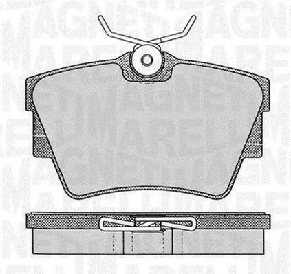 Bremsbelagsatz, Scheibenbremse Hinterachse Magneti Marelli 363916060370 von Magneti Marelli