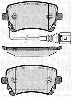 Bremsbelagsatz, Scheibenbremse Hinterachse Magneti Marelli 363916060412 von Magneti Marelli