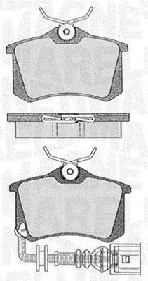 Bremsbelagsatz, Scheibenbremse Hinterachse Magneti Marelli 363916060442 von Magneti Marelli