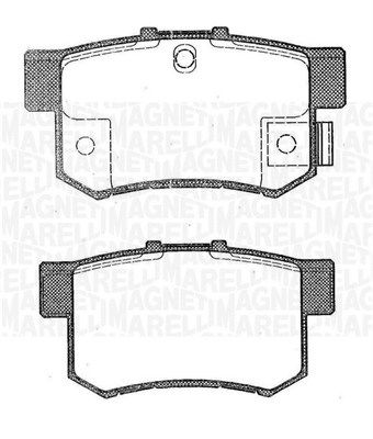 Bremsbelagsatz, Scheibenbremse Hinterachse Magneti Marelli 363916060462 von Magneti Marelli