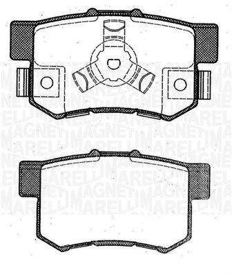 Bremsbelagsatz, Scheibenbremse Hinterachse Magneti Marelli 363916060463 von Magneti Marelli