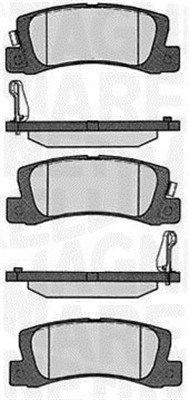 Bremsbelagsatz, Scheibenbremse Hinterachse Magneti Marelli 363916060492 von Magneti Marelli