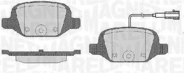 Bremsbelagsatz, Scheibenbremse Hinterachse Magneti Marelli 363916060503 von Magneti Marelli