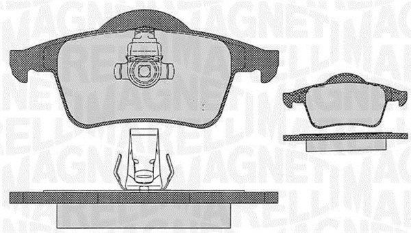 Bremsbelagsatz, Scheibenbremse Hinterachse Magneti Marelli 363916060543 von Magneti Marelli