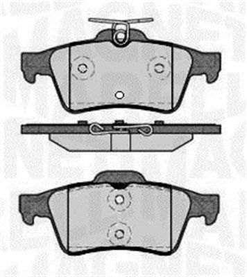 Bremsbelagsatz, Scheibenbremse Hinterachse Magneti Marelli 363916060570 von Magneti Marelli