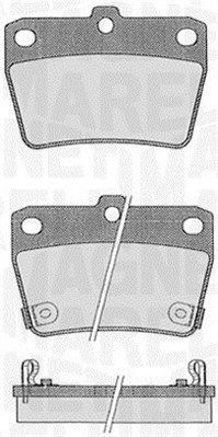 Bremsbelagsatz, Scheibenbremse Hinterachse Magneti Marelli 363916060578 von Magneti Marelli