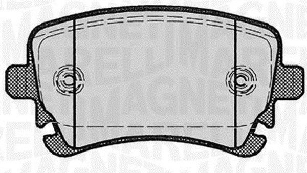 Bremsbelagsatz, Scheibenbremse Hinterachse Magneti Marelli 363916060602 von Magneti Marelli