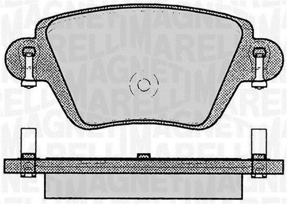 Bremsbelagsatz, Scheibenbremse Hinterachse Magneti Marelli 363916060613 von Magneti Marelli