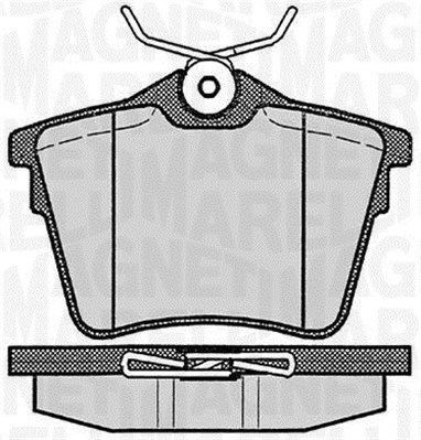 Bremsbelagsatz, Scheibenbremse Hinterachse Magneti Marelli 363916060616 von Magneti Marelli