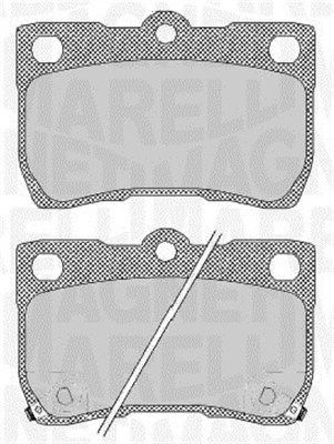 Bremsbelagsatz, Scheibenbremse Hinterachse Magneti Marelli 363916060638 von Magneti Marelli