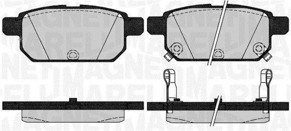 Bremsbelagsatz, Scheibenbremse Hinterachse Magneti Marelli 363916060646 von Magneti Marelli