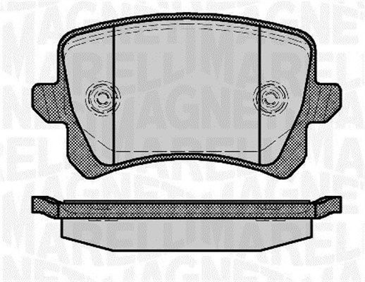 Bremsbelagsatz, Scheibenbremse Hinterachse Magneti Marelli 363916060658 von Magneti Marelli