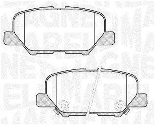 Bremsbelagsatz, Scheibenbremse Hinterachse Magneti Marelli 363916060678 von Magneti Marelli