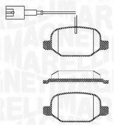 Bremsbelagsatz, Scheibenbremse Hinterachse Magneti Marelli 363916060687 von Magneti Marelli