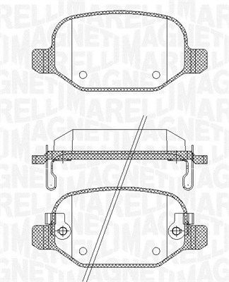 Bremsbelagsatz, Scheibenbremse Hinterachse Magneti Marelli 363916060688 von Magneti Marelli