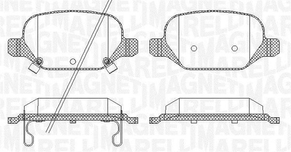 Bremsbelagsatz, Scheibenbremse Hinterachse Magneti Marelli 363916060689 von Magneti Marelli