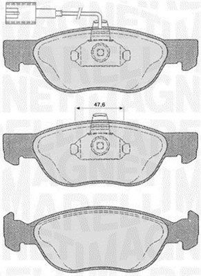 Bremsbelagsatz, Scheibenbremse Vorderachse Magneti Marelli 363916060102 von Magneti Marelli