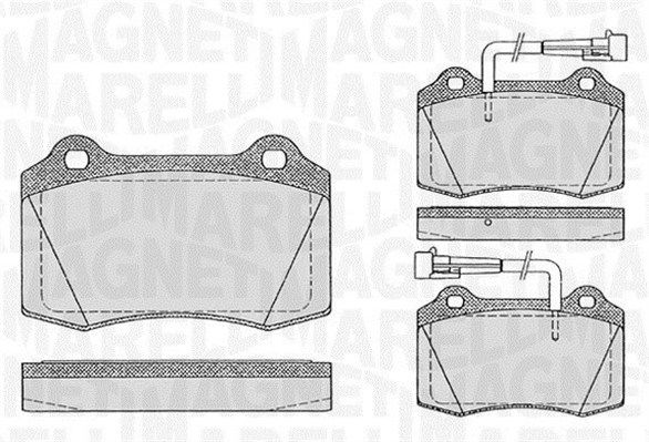 Bremsbelagsatz, Scheibenbremse Vorderachse Magneti Marelli 363916060107 von Magneti Marelli