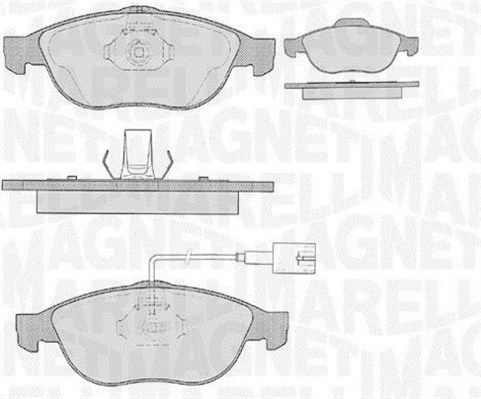 Bremsbelagsatz, Scheibenbremse Vorderachse Magneti Marelli 363916060108 von Magneti Marelli