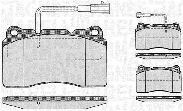 Bremsbelagsatz, Scheibenbremse Vorderachse Magneti Marelli 363916060121 von Magneti Marelli