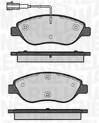 Bremsbelagsatz, Scheibenbremse Vorderachse Magneti Marelli 363916060124 von Magneti Marelli