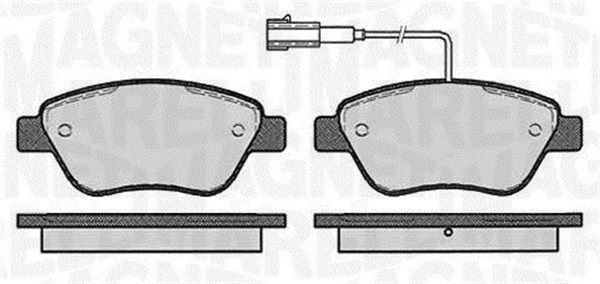 Bremsbelagsatz, Scheibenbremse Vorderachse Magneti Marelli 363916060126 von Magneti Marelli