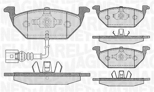 Bremsbelagsatz, Scheibenbremse Vorderachse Magneti Marelli 363916060132 von Magneti Marelli