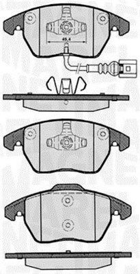 Bremsbelagsatz, Scheibenbremse Vorderachse Magneti Marelli 363916060135 von Magneti Marelli