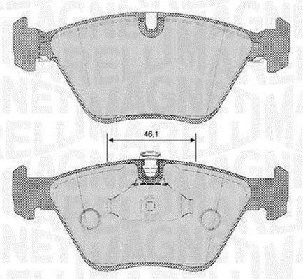 Bremsbelagsatz, Scheibenbremse Vorderachse Magneti Marelli 363916060153 von Magneti Marelli