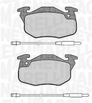 Bremsbelagsatz, Scheibenbremse Vorderachse Magneti Marelli 363916060168 von Magneti Marelli