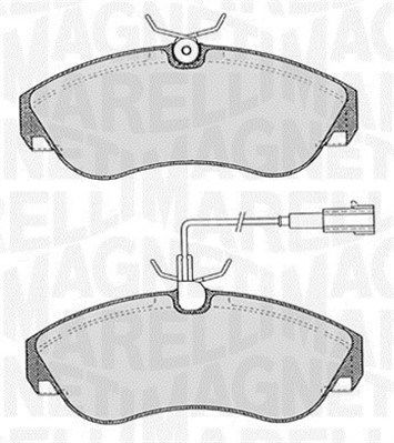 Bremsbelagsatz, Scheibenbremse Vorderachse Magneti Marelli 363916060185 von Magneti Marelli