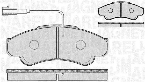 Bremsbelagsatz, Scheibenbremse Vorderachse Magneti Marelli 363916060187 von Magneti Marelli