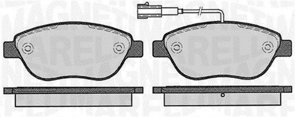 Bremsbelagsatz, Scheibenbremse Vorderachse Magneti Marelli 363916060214 von Magneti Marelli