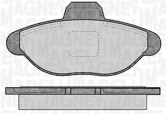 Bremsbelagsatz, Scheibenbremse Vorderachse Magneti Marelli 363916060223 von Magneti Marelli