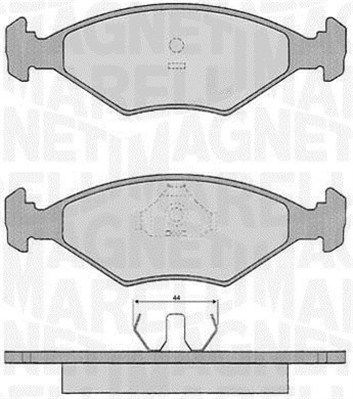 Bremsbelagsatz, Scheibenbremse Vorderachse Magneti Marelli 363916060229 von Magneti Marelli