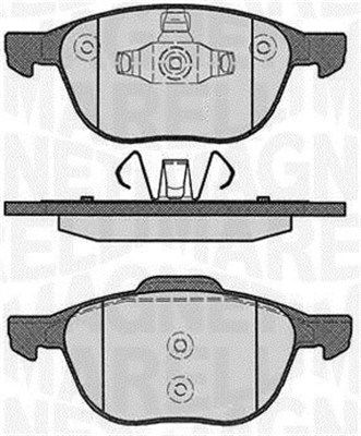 Bremsbelagsatz, Scheibenbremse Vorderachse Magneti Marelli 363916060244 von Magneti Marelli