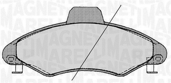 Bremsbelagsatz, Scheibenbremse Vorderachse Magneti Marelli 363916060247 von Magneti Marelli