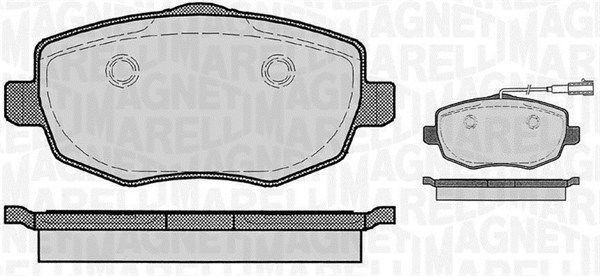 Bremsbelagsatz, Scheibenbremse Vorderachse Magneti Marelli 363916060290 von Magneti Marelli