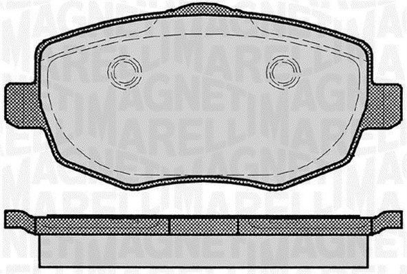 Bremsbelagsatz, Scheibenbremse Vorderachse Magneti Marelli 363916060291 von Magneti Marelli