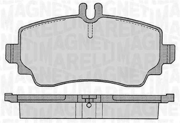 Bremsbelagsatz, Scheibenbremse Vorderachse Magneti Marelli 363916060301 von Magneti Marelli