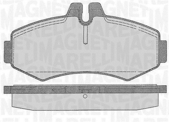 Bremsbelagsatz, Scheibenbremse Vorderachse Magneti Marelli 363916060327 von Magneti Marelli