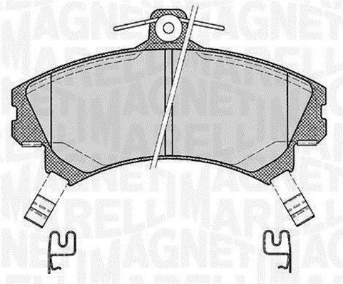 Bremsbelagsatz, Scheibenbremse Vorderachse Magneti Marelli 363916060334 von Magneti Marelli