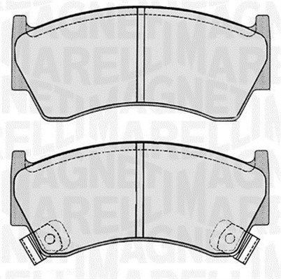 Bremsbelagsatz, Scheibenbremse Vorderachse Magneti Marelli 363916060343 von Magneti Marelli