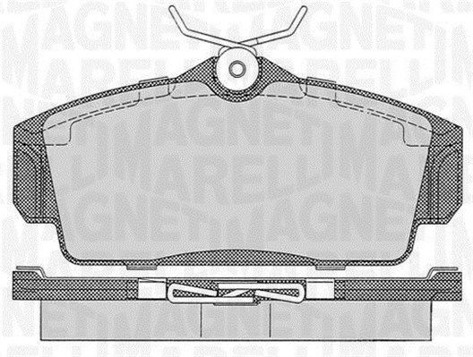 Bremsbelagsatz, Scheibenbremse Vorderachse Magneti Marelli 363916060344 von Magneti Marelli